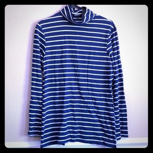 Top. Open Back. Blue & White